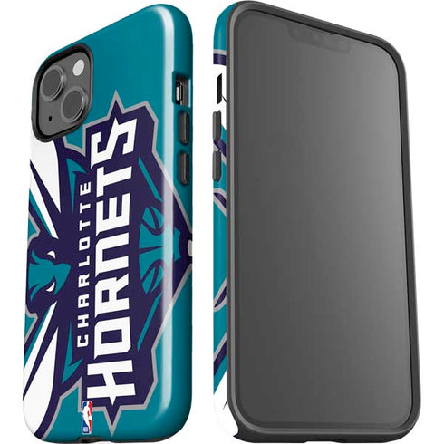 NBA Charlotte Hornets Large Logo iPhone 15 Impact Case
